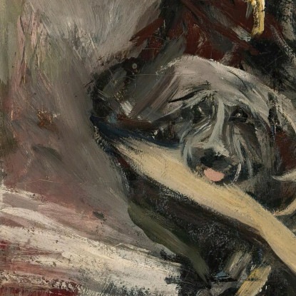 Signora Con Cappello Giallo Con Il Suo Cane La Marchesa Casati Giovanni Boldini gbd34 quadro stampato su tela
