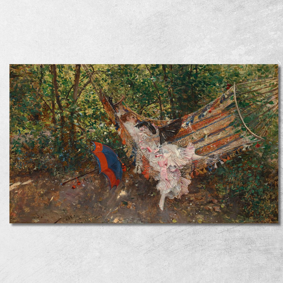 L' Amaca Giovanni Boldini gbd38 quadro stampato su tela L' Amaca Giovanni Boldini gbd38 quadro stampato su tela