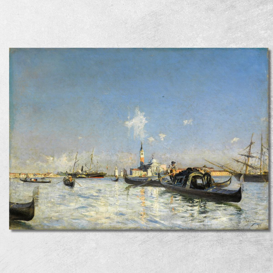 L' Isola Di San Giorgio A Venezia Giovanni Boldini gbd40 quadro stampato su tela L' Isola Di San Giorgio A Venezia Giovanni Boldini gbd40 quadro stampato su tela