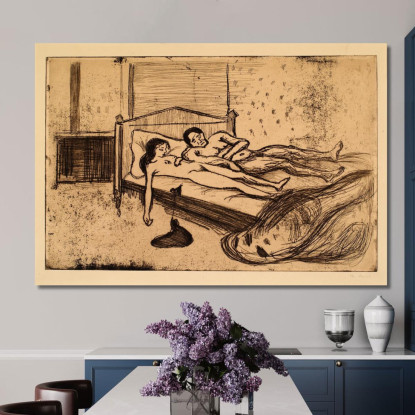Il Doppio Suicidio Degli Amanti Morti Edvard Munch em315 quadro stampato su tela