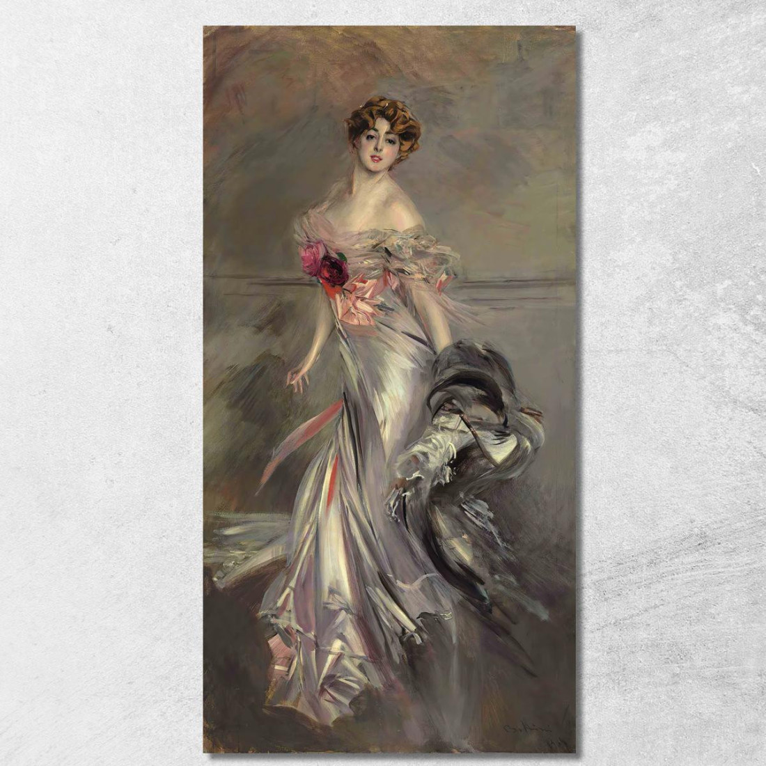 Ritratto Di Marthe Régnier Giovanni Boldini gbd67 quadro stampato su tela Ritratto Di Marthe Régnier Giovanni Boldini gbd67 quadro stampato su tela