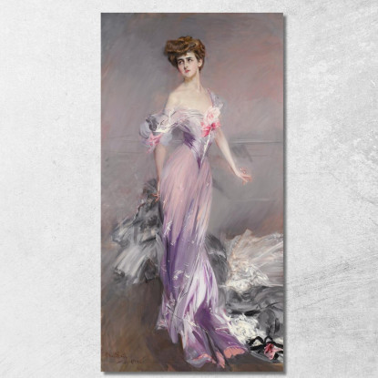 Ritratto Della Signora Howard-Johnston Giovanni Boldini gbd69 quadro stampato su tela