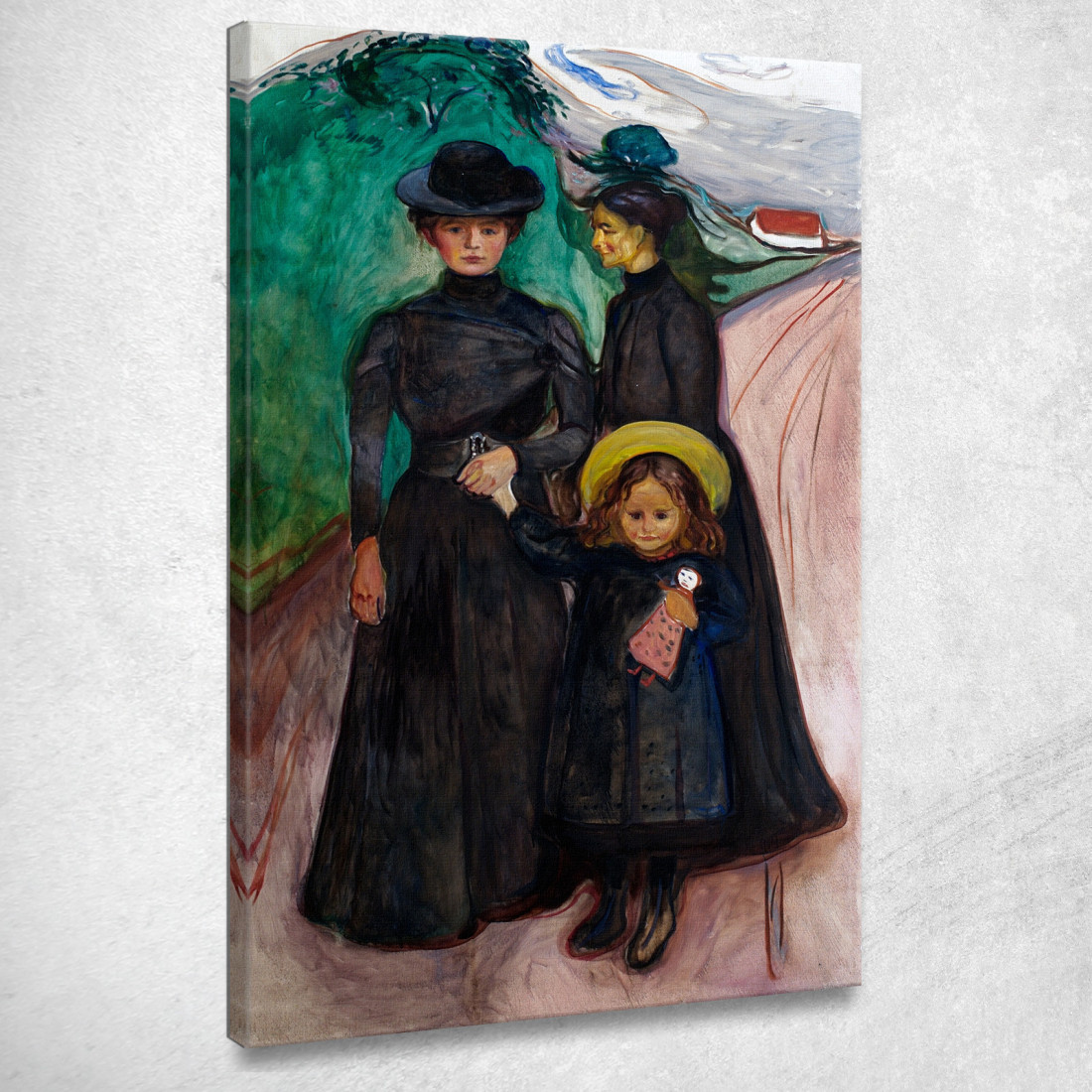 La Famiglia La Famiglia Del Libro Edvard Munch em320 quadro stampato su tela La Famiglia La Famiglia Del Libro Edvard Munch em320 quadro stampato su tela