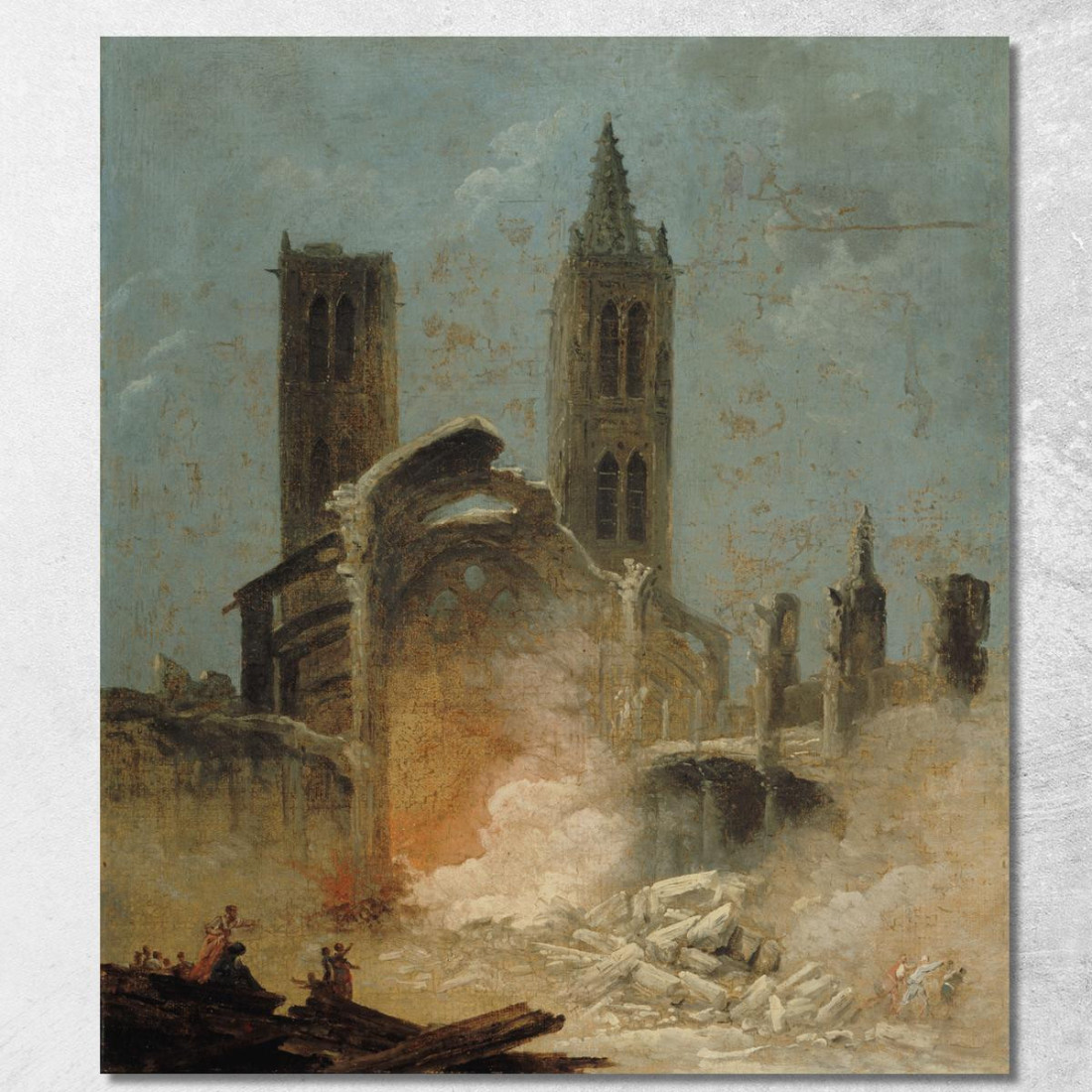 La Demolizione Della Chiesa Di Saint-Jean-En-Grève Hubert Robert hrb51 quadro stampato su tela La Demolizione Della Chiesa Di Saint-Jean-En-Grève Hubert Robert hrb51 quadro stampato su tela