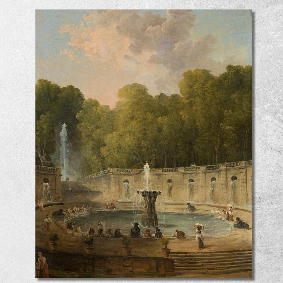 Lavandaie In Un Parco Hubert Robert hrb62 quadro stampato su tela Lavandaie In Un Parco Hubert Robert hrb62 quadro stampato su tela