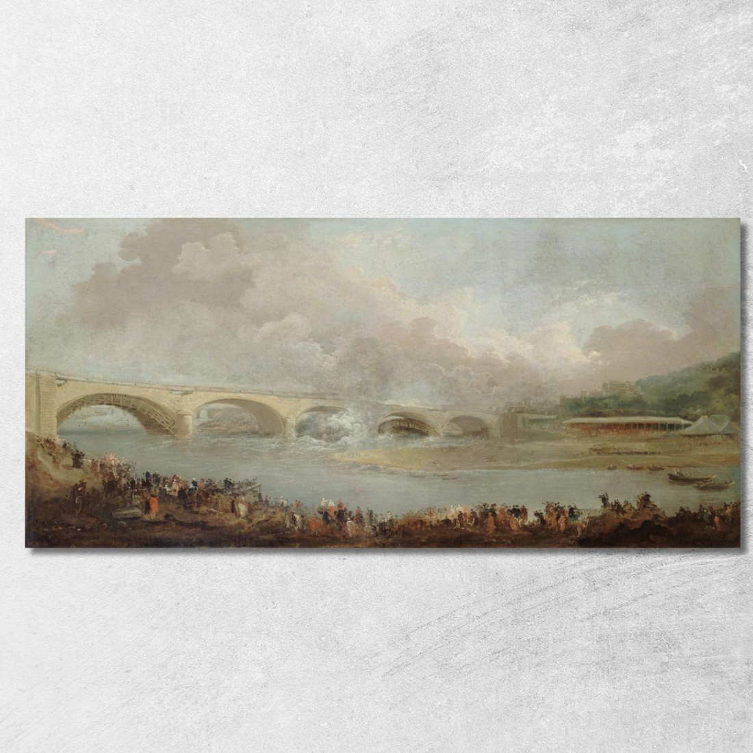 La Flessione Del Ponte Di Neuilly Hubert Robert hrb64 quadro stampato su tela La Flessione Del Ponte Di Neuilly Hubert Robert hrb64 quadro stampato su tela