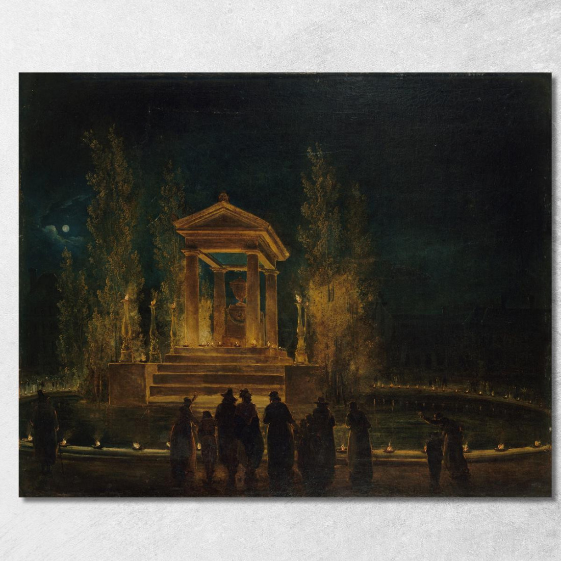 Il Mausoleo Temporaneo Di Jean-Jacques Rousseau Sul Bacino Delle Tuileries Hubert Robert hrb66 quadro stampato su tela Il Mausoleo Temporaneo Di Jean-Jacques Rousseau Sul Bacino Delle Tuileries Hubert Robert hrb66 quadro stampato su tela