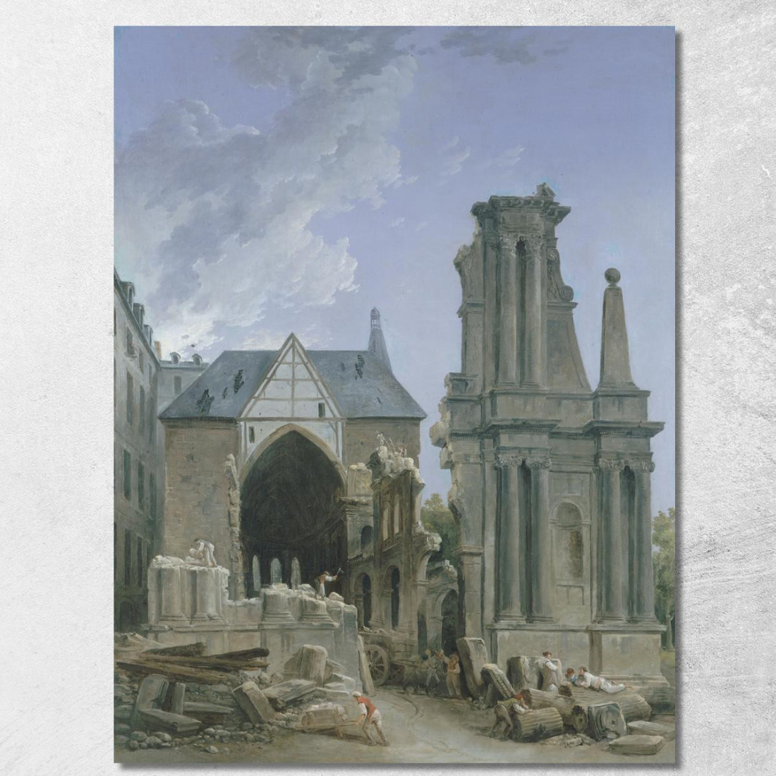 La Chiesa Dei Foglianti In Demolizione Hubert Robert hrb73 quadro stampato su tela La Chiesa Dei Foglianti In Demolizione Hubert Robert hrb73 quadro stampato su tela
