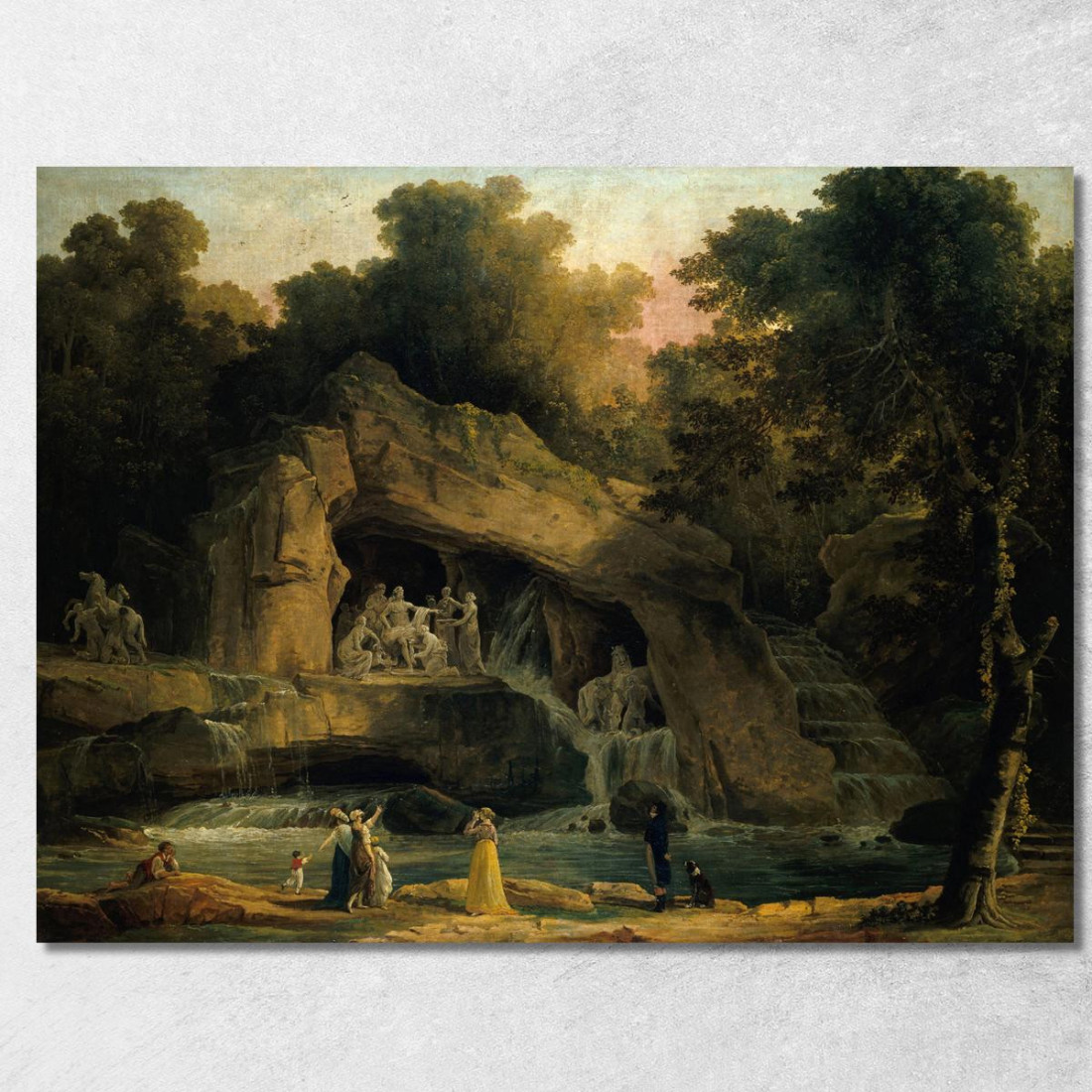 Le Terme Di Apollo A Versailles Hubert Robert hrb92 quadro stampato su tela Le Terme Di Apollo A Versailles Hubert Robert hrb92 quadro stampato su tela