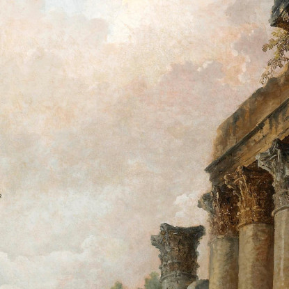 La Rovina Hubert Robert hrb112 quadro stampato su tela