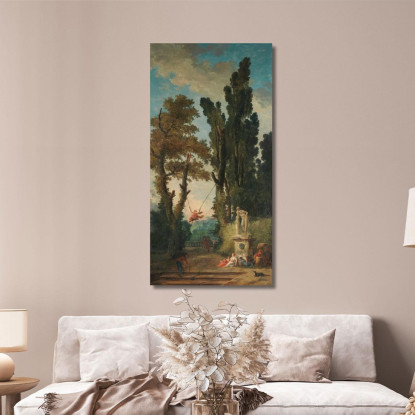 L'Altalena Hubert Robert hrb116 quadro stampato su tela