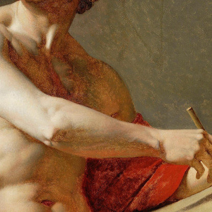 Studio Accademico Di Un Uomo Nudo Jean Auguste Dominique Ingres jad1 quadro stampato su tela