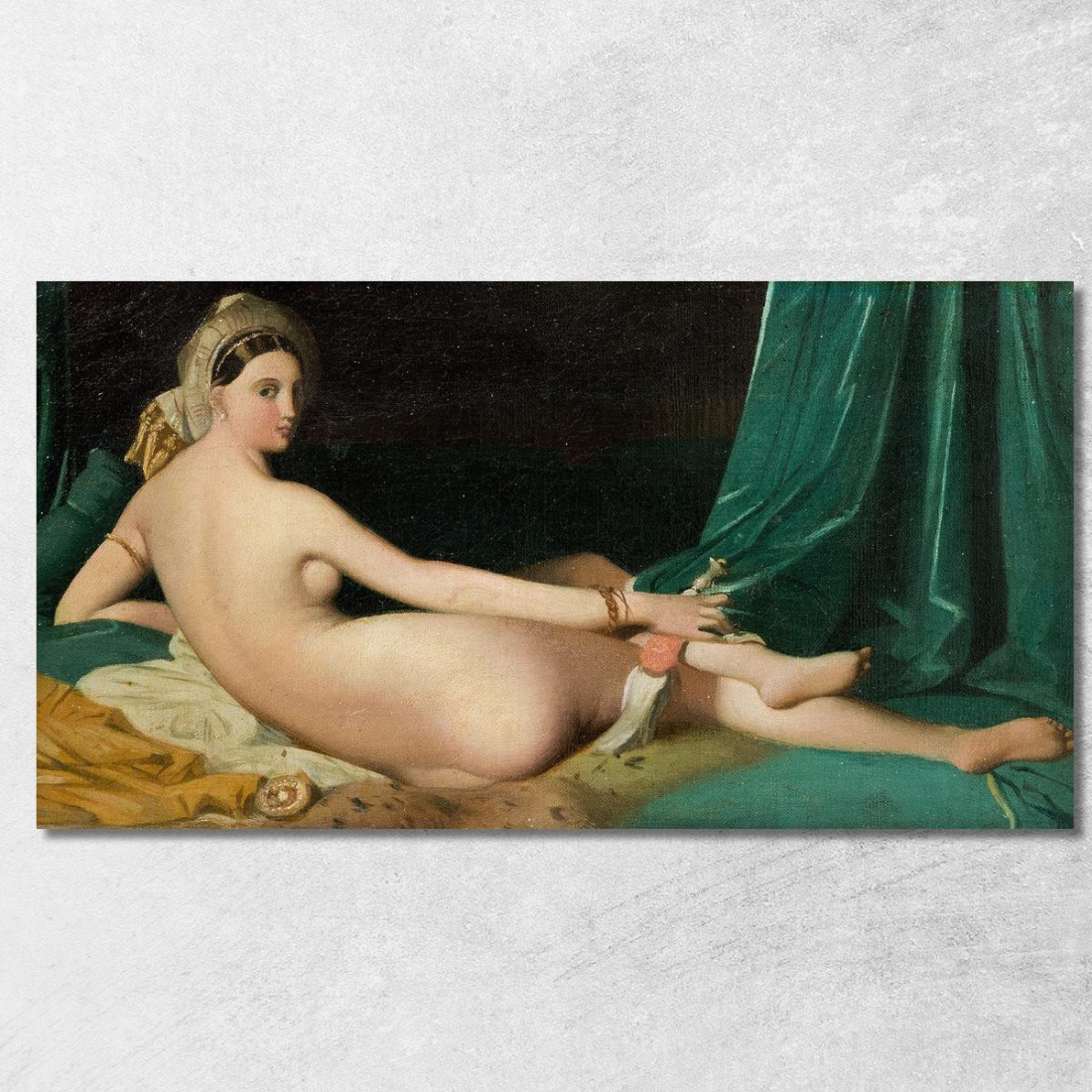 Odalisca Jean Auguste Dominique Ingres jad25 quadro stampato su tela