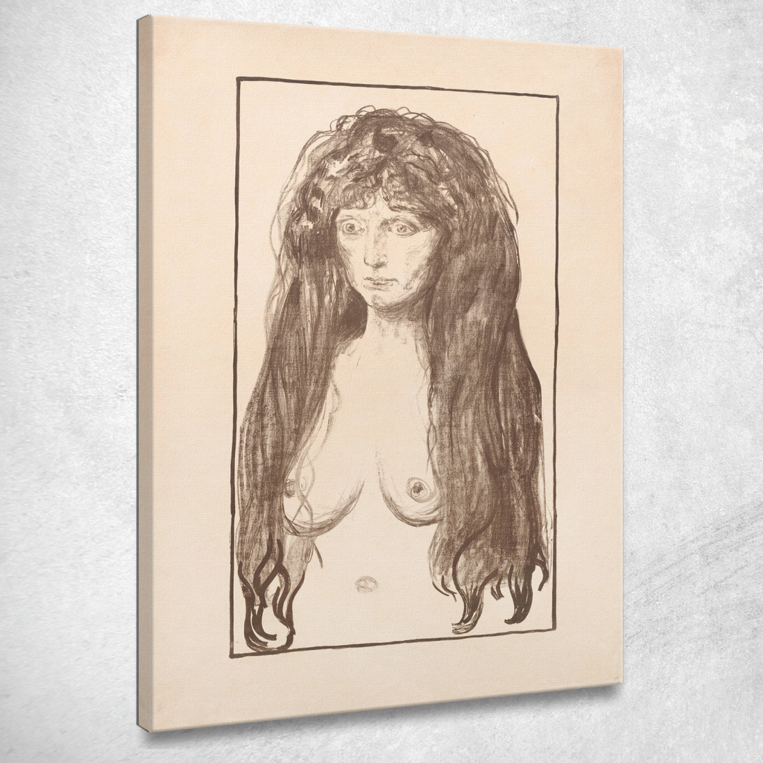 Il Peccato Edvard Munch em345 quadro stampato su tela Il Peccato Edvard Munch em345 quadro stampato su tela