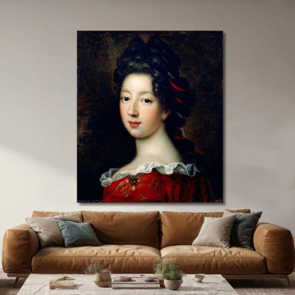 Luisa Françoise De Borbone Mademoiselle De Nantes Jean-François de Troy jft14 quadro stampato su tela