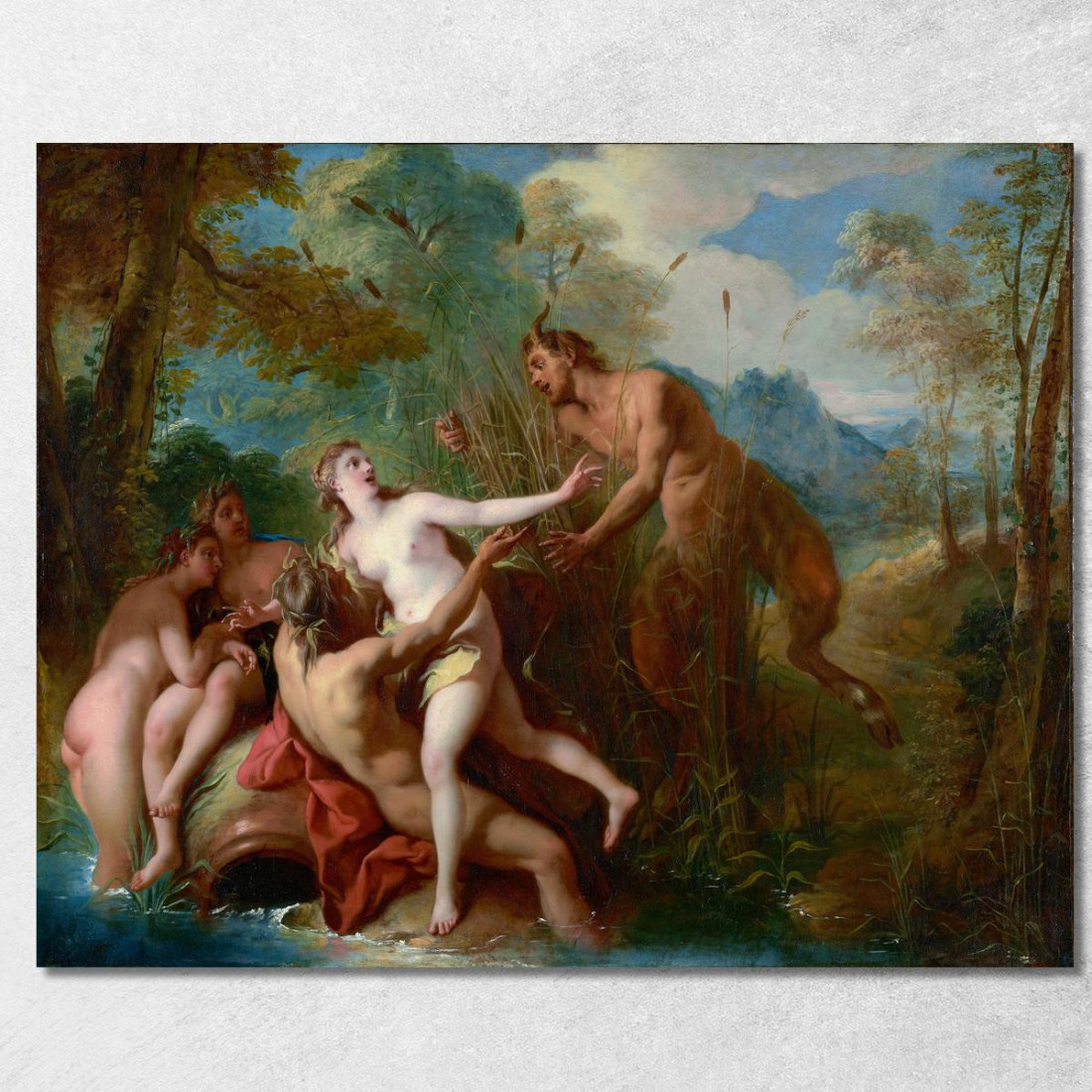Pan E Siringa 2 Jean-François de Troy jft17 quadro stampato su tela Pan E Siringa 2 Jean-François de Troy jft17 quadro stampato su tela
