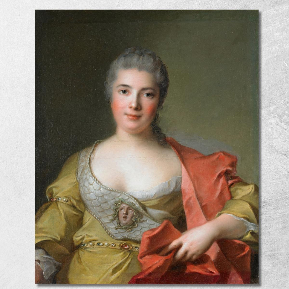 Adelaide-Julie Mirleau De Neuville Jean-Marc Nattier jmn1 quadro stampato su tela Adelaide-Julie Mirleau De Neuville Jean-Marc Nattier jmn1 quadro stampato su tela