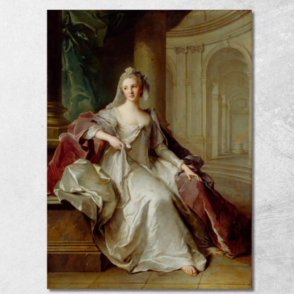 Madame Henriette De France Come Vergine Vestale Jean-Marc Nattier jmn7 quadro stampato su tela