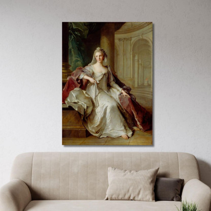 Madame Henriette De France Come Vergine Vestale Jean-Marc Nattier jmn7 quadro stampato su tela