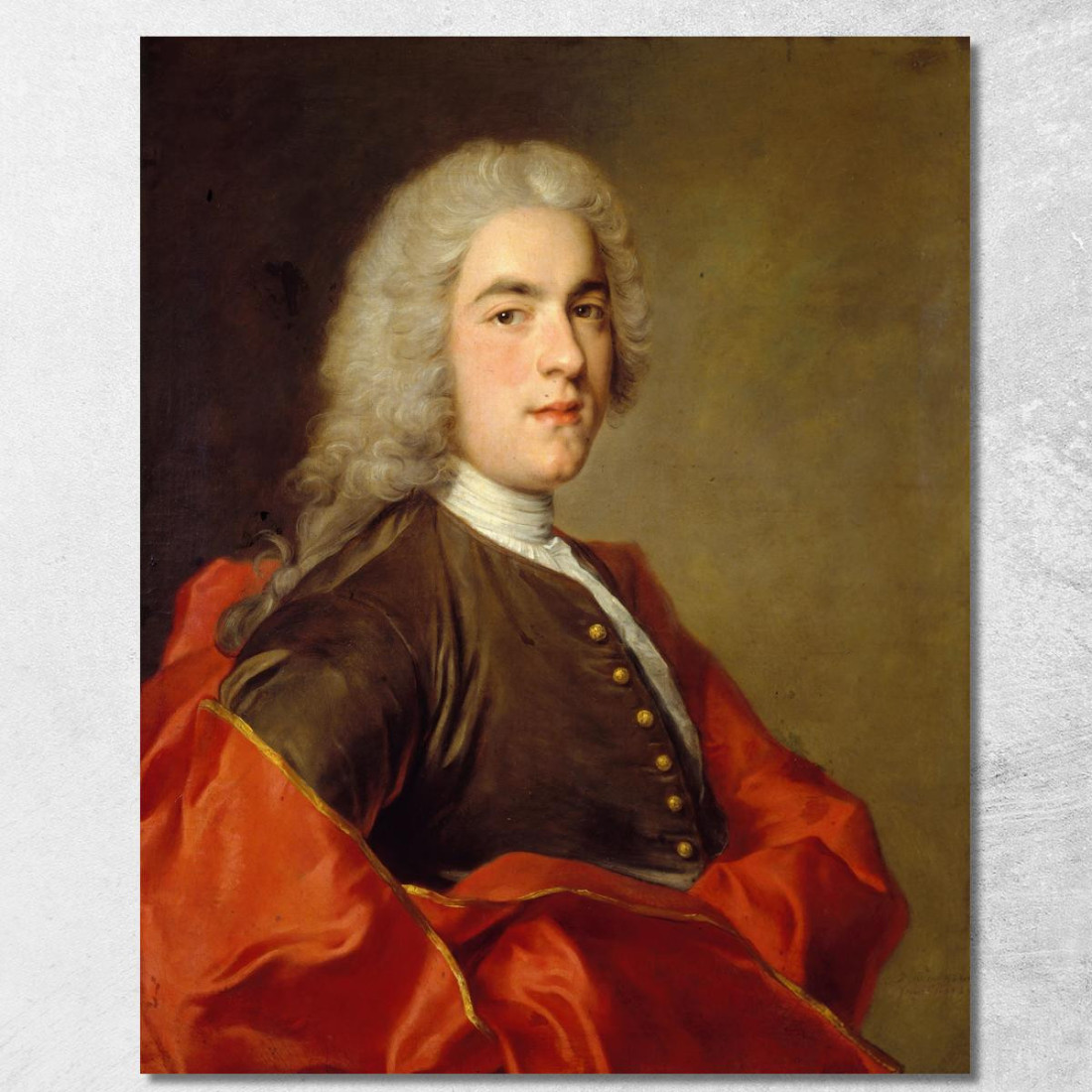 Signor Sarasin Jean-Marc Nattier jmn12 quadro stampato su tela Signor Sarasin Jean-Marc Nattier jmn12 quadro stampato su tela