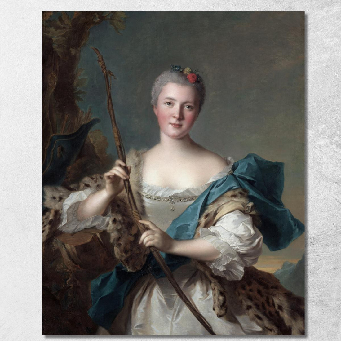 Ritratto Di Una Donna Come Diana Jean-Marc Nattier jmn20 quadro stampato su tela Ritratto Di Una Donna Come Diana Jean-Marc Nattier jmn20 quadro stampato su tela