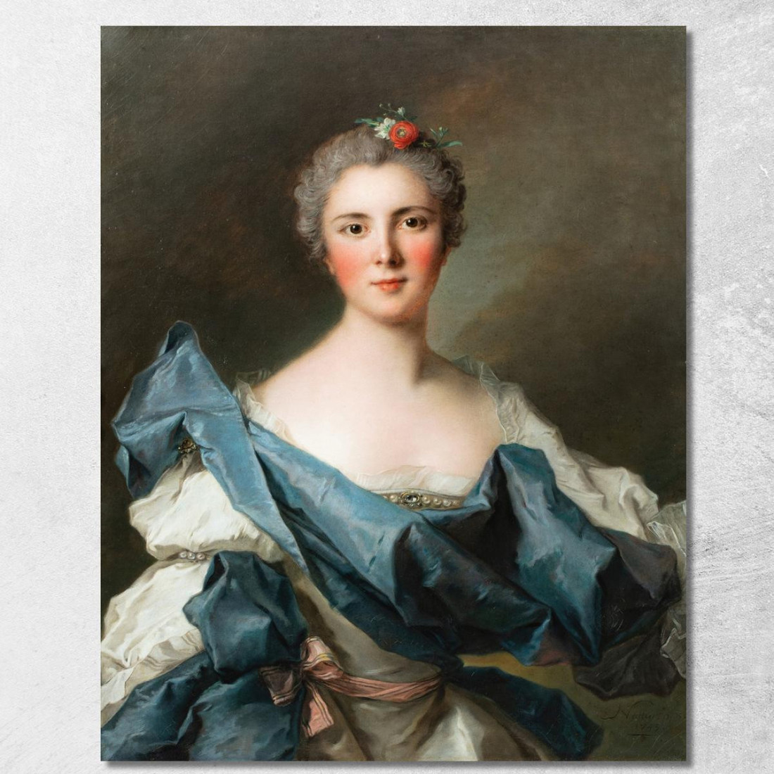Ritratto Di Marie Henriette De Polastron Contessa D'Andlau Jean-Marc Nattier jmn28 quadro stampato su tela Ritratto Di Marie Henriette De Polastron Contessa D'Andlau Jean-Marc Nattier jmn28 quadro stampato su tela