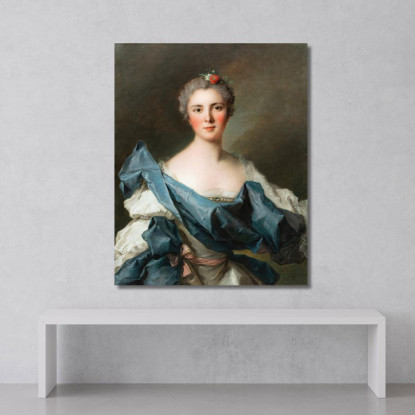 Ritratto Di Marie Henriette De Polastron Contessa D'Andlau Jean-Marc Nattier jmn28 quadro stampato su tela
