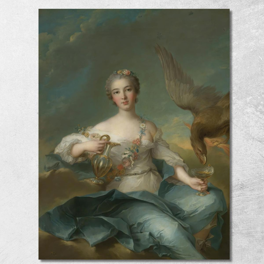 La Duchessa Di Chartres Come Ebe Jean-Marc Nattier jmn37 quadro stampato su tela La Duchessa Di Chartres Come Ebe Jean-Marc Nattier jmn37 quadro stampato su tela