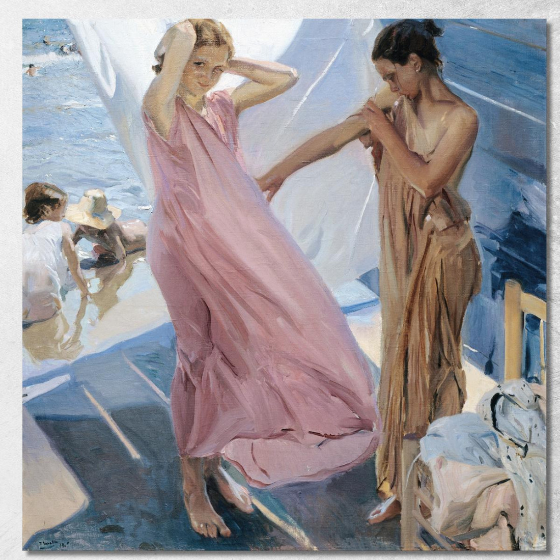 Dopo Il Bagno Valencia Joaquín Sorolla jsr2 quadro stampato su tela Dopo Il Bagno Valencia Joaquín Sorolla jsr2 quadro stampato su tela