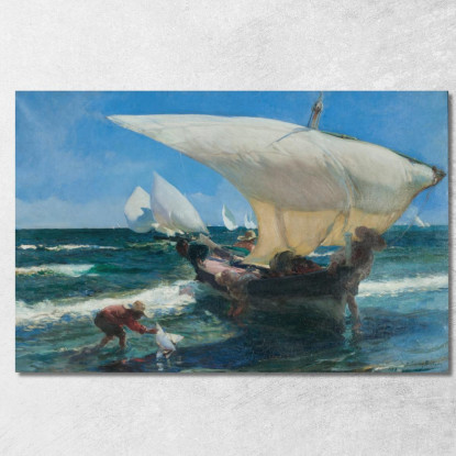 Sulla Costa Valenciana Joaquín Sorolla jsr33 quadro stampato su tela