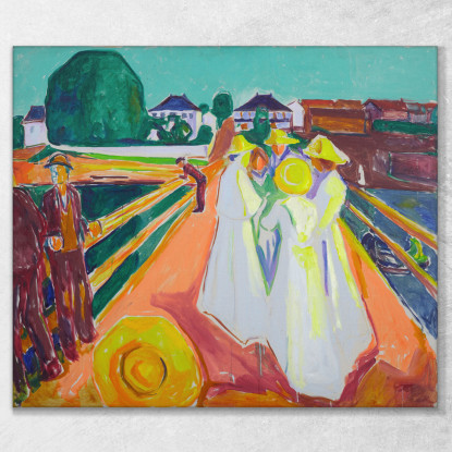 Le Donne Sul Ponte Edvard Munch em361 quadro stampato su tela