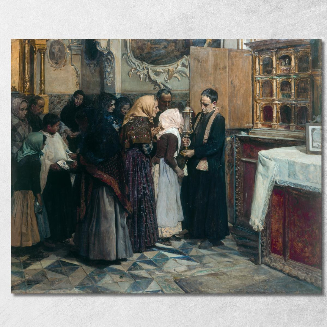 Baciare La Reliquia Joaquín Sorolla jsr48 quadro stampato su tela Baciare La Reliquia Joaquín Sorolla jsr48 quadro stampato su tela