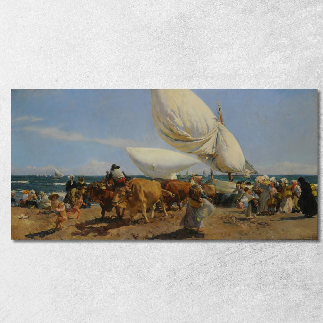 Il Ritorno Della Pesca Joaquín Sorolla jsr54 quadro stampato su tela