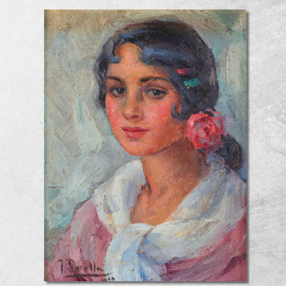 Ritratto Di Una Donna Joaquín Sorolla jsr80 quadro stampato su tela