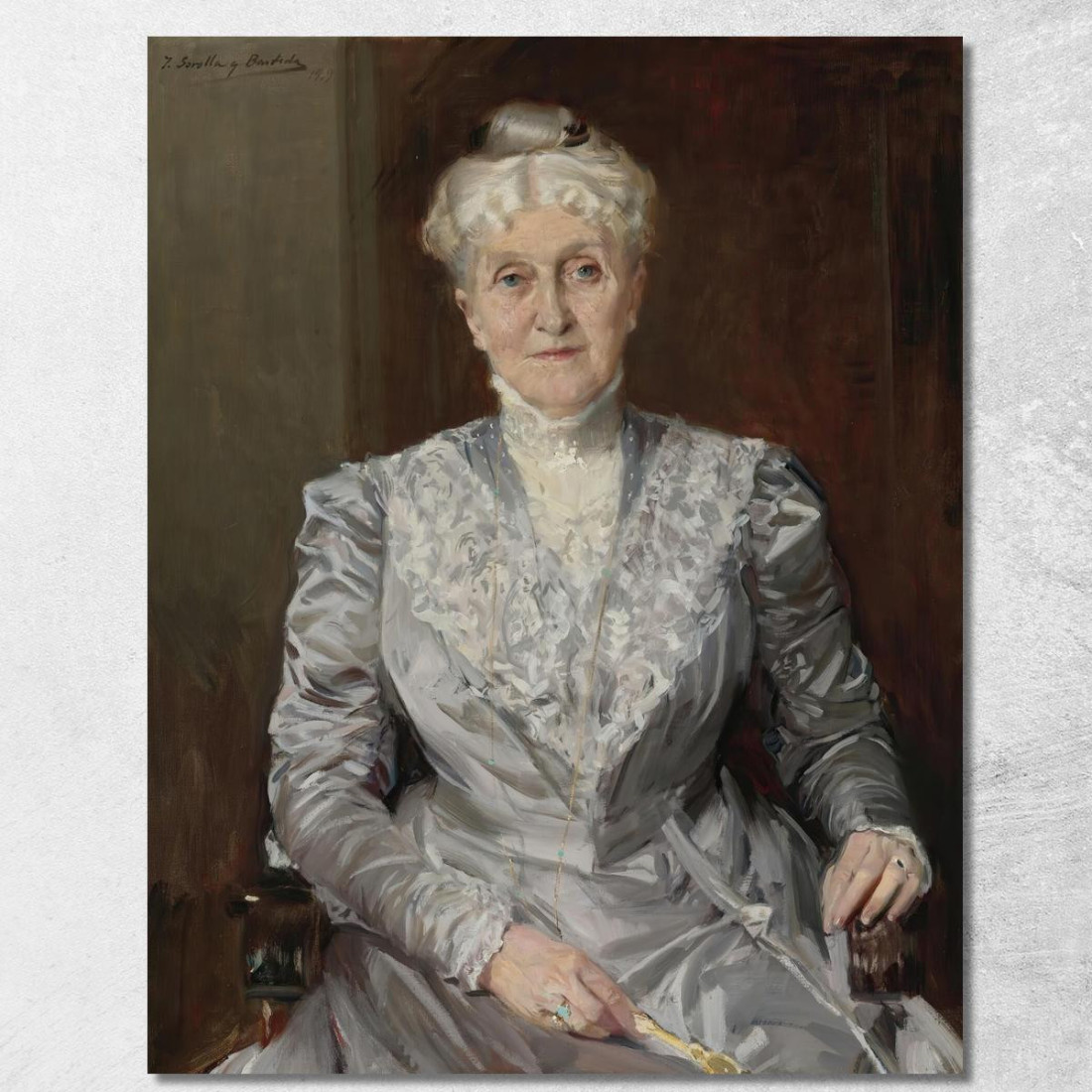 Ritratto Di Emily Perkins Joaquín Sorolla jsr82 quadro stampato su tela Ritratto Di Emily Perkins Joaquín Sorolla jsr82 quadro stampato su tela