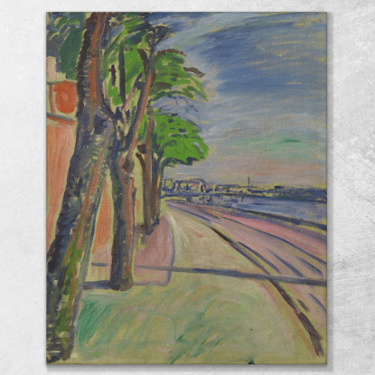 Alberi Dal Canale Edvard Munch em368 quadro stampato su tela