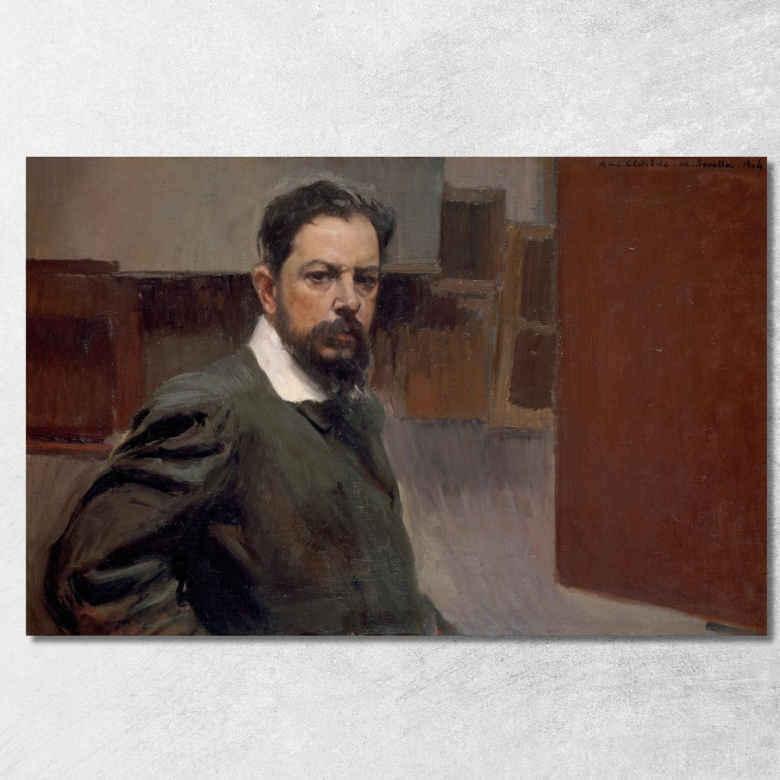 Autoritratto Joaquín Sorolla jsr97 quadro stampato su tela Autoritratto Joaquín Sorolla jsr97 quadro stampato su tela