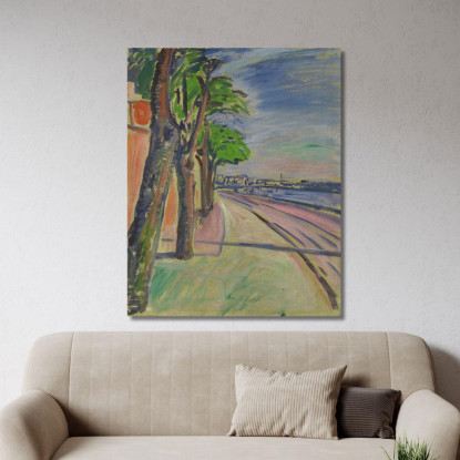 Alberi Dal Canale Edvard Munch em368 quadro stampato su tela