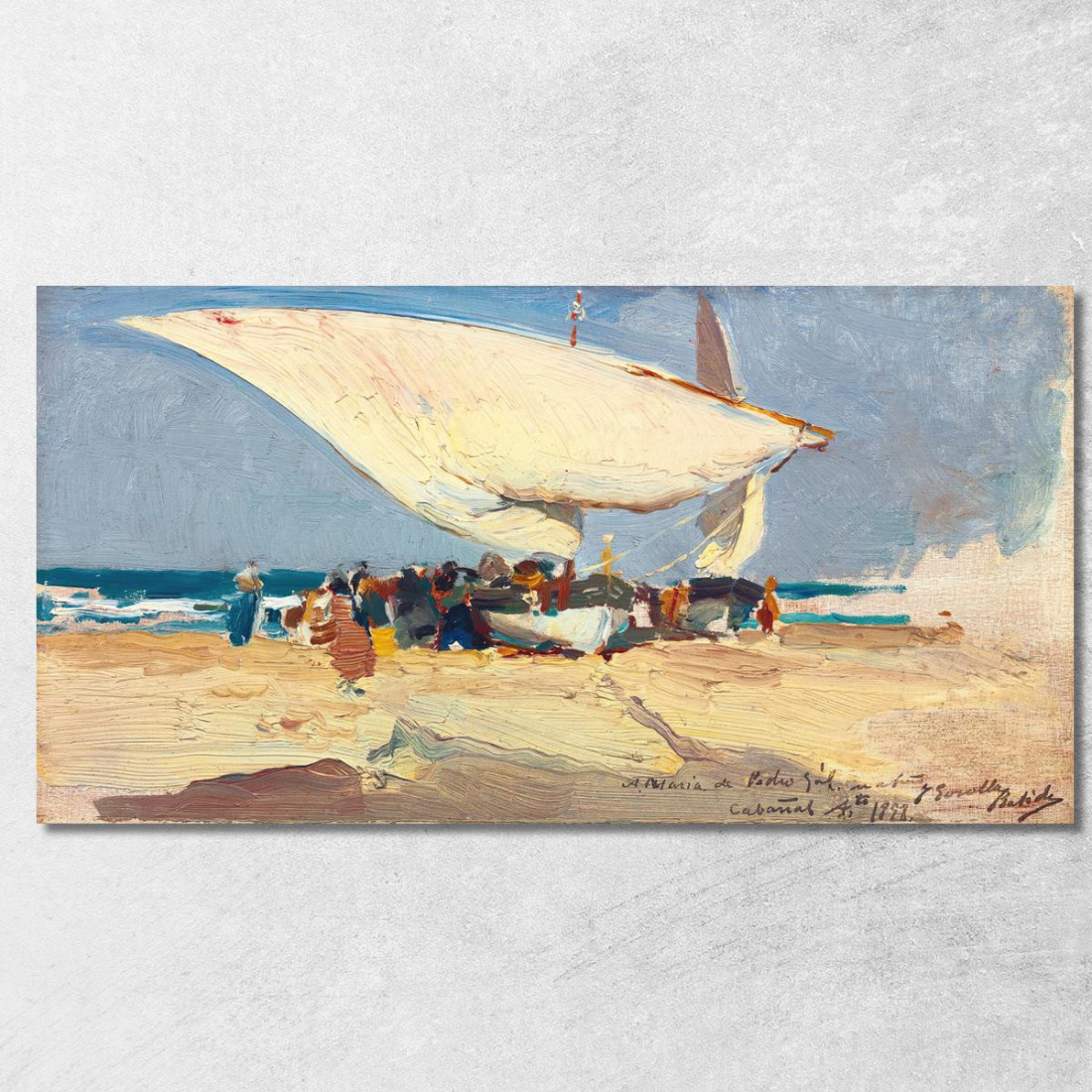 Il Ritorno Della Cattura. Valencia Beach Joaquín Sorolla jsr110 quadro stampato su tela Il Ritorno Della Cattura. Valencia Beach Joaquín Sorolla jsr110 quadro stampato su tela