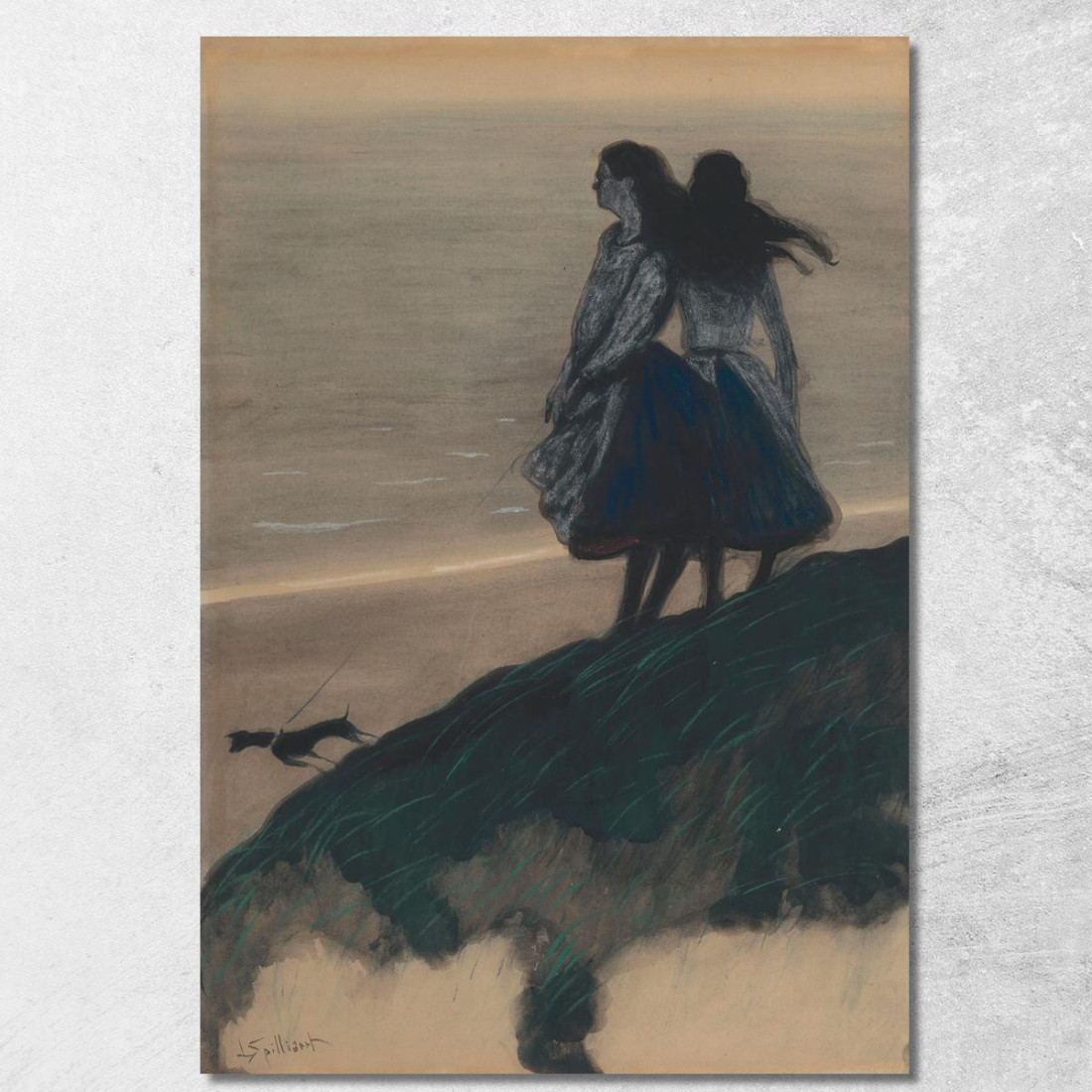 Ragazze Su Una Duna Léon Spilliaert lsp49 quadro stampato su tela Ragazze Su Una Duna Léon Spilliaert lsp49 quadro stampato su tela
