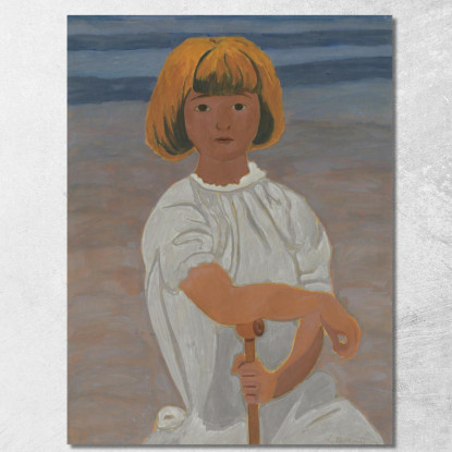 Ragazza Sulla Spiaggia Léon Spilliaert lsp57 quadro stampato su tela