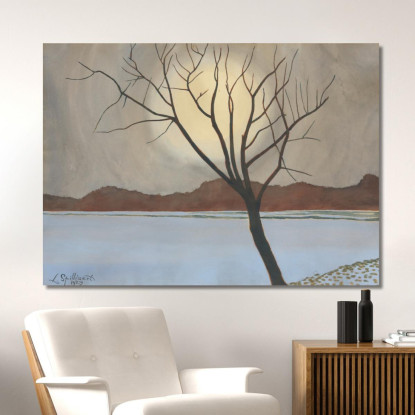 Paesaggio Con Albero In Primo Piano Léon Spilliaert lsp65 quadro stampato su tela