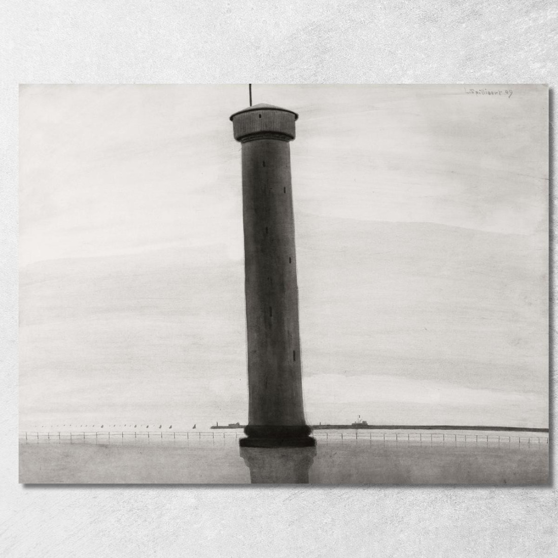 Il Faro Dei Segnali [De Vuurtoren] Léon Spilliaert lsp73 quadro stampato su tela