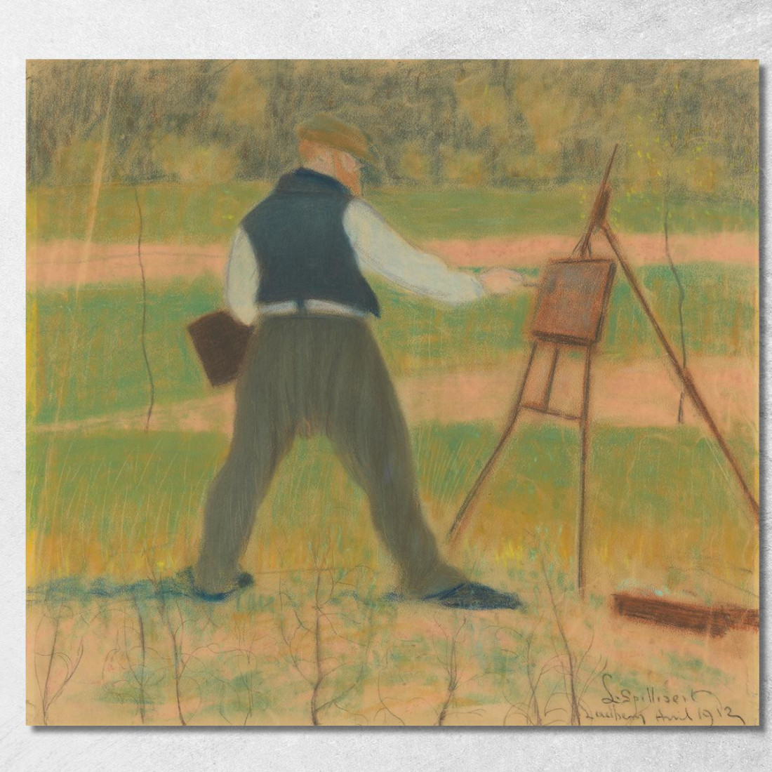 Dipinto Permeke A Sint-Martens-Latem Nell'Aprile 1912 Léon Spilliaert lsp87 quadro stampato su tela Dipinto Permeke A Sint-Martens-Latem Nell'Aprile 1912 Léon Spilliaert lsp87 quadro stampato su tela