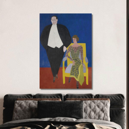 Ritratto Di Gustave E Norine Van Hecke Léon Spilliaert lsp92 quadro stampato su tela
