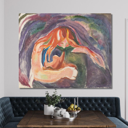 Vampiro Edvard Munch em383 quadro stampato su tela