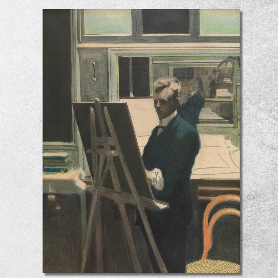 Autoritratto Léon Spilliaert lsp99 quadro stampato su tela Autoritratto Léon Spilliaert lsp99 quadro stampato su tela