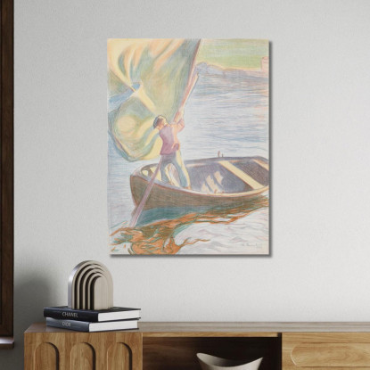 Ragazzo E Vela 2 Magnus Enckell mek8 quadro stampato su tela