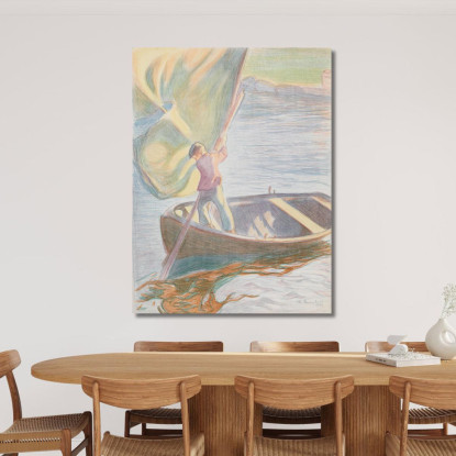 Ragazzo E Vela 2 Magnus Enckell mek8 quadro stampato su tela