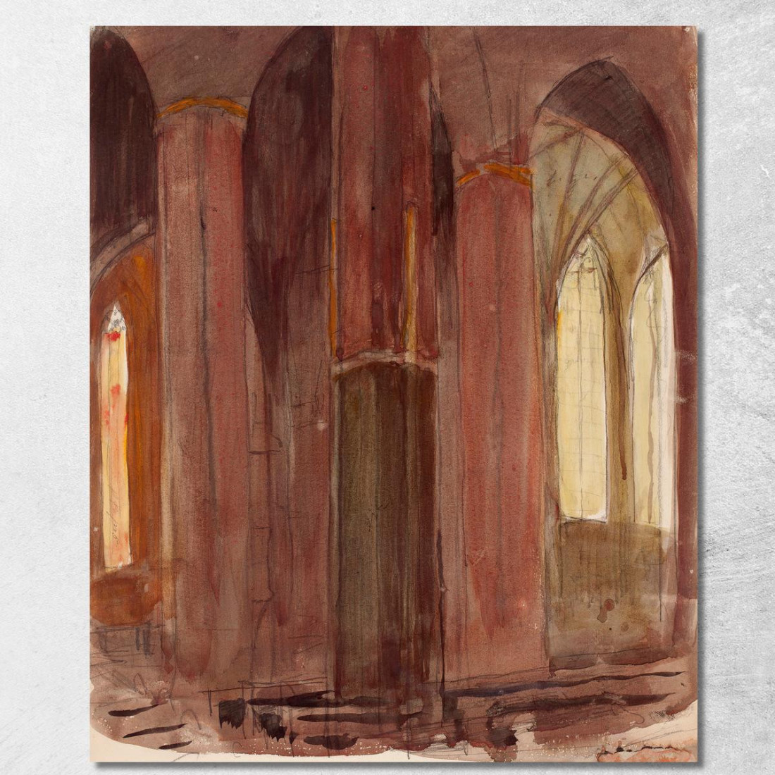 Interno Della Cattedrale Magnus Enckell mek28 quadro stampato su tela Interno Della Cattedrale Magnus Enckell mek28 quadro stampato su tela